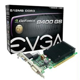 eVGA Video Card 512-P3-1301-KR 8400GS 512MB DDR3 32Bit PCI Express DVI-HDMI-VGA Low Profile