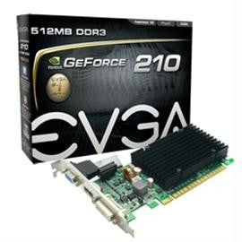 eVGA Video Card 512-P3-1311-KR GeForce 210 512MB DDR3 32Bit PCI Express DVI-VGA-HDMI