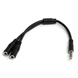 StarTech Cable MUYHSMFF 3.5mm 4-Pin to 2x3 Pin 3.5mm Headset Adapter Male-Female