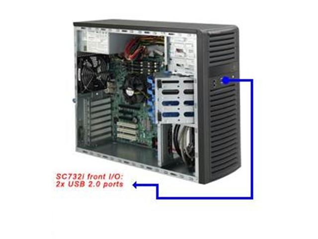 Supermicro Case CSE-732I-500B Mid Tower EATX 865W USB3.0 4x3.5inch-2.5inch Audio