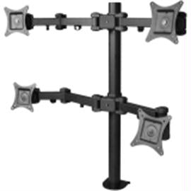 SIIG Accessory CE-MT0S12-S1 Articulating Quad Mount Monitor Desk 13-27inch