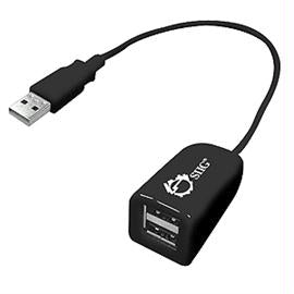 SIIG Accessory JU-H20011-S1 Compact 2-Port USB 2.0 Hub Brown Box