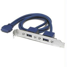 StarTech Accessory USB3SPLATE 2Port USB3.0 A Female-IDC Female Slot Plate Adapter Blue