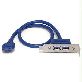 StarTech Cable USB3SPLATELP 2Port USB3.0 A Female LP Slot Plate Adapter