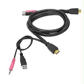 SIIG Cable CE-KV0211-S1 1.8M Cable Kit for USB-HDMI KVM Switches (with Audio and Mic)