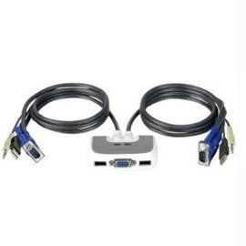 IOGEAR Network GCS632UW6 2Port MicroUSB KVM Switch with Audio and Cables