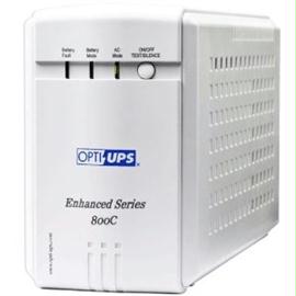 Opti-UPS UPS ES800C USB Automatic Voltage Regulator AVR 6Outlets 800VA 480W 110-120V 50-60Hz 4ms White