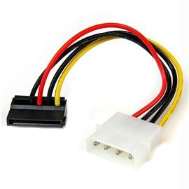 StarTech Cable SATAPOWADPL 6in 4Pin Molex to Left Angle SATA Adapter