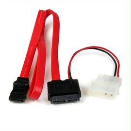 StarTech Cable SLSATAF36 36inch Slimline SATA to SATA with LP4 Power Cable Adapter Red