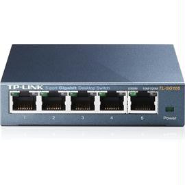 TP-Link Network TL-SG105 5-Port 10-100-1000Mbps RJ45 Desktop Switch