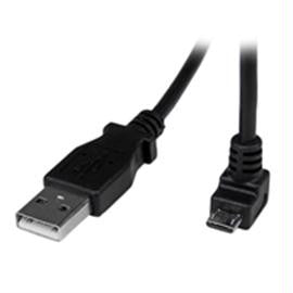 StarTech Cable USBAUB2MD 2m Micro USB Cable A to Down Angle Micro B Black