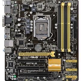 Asus Motherboard Q87M-E-CSM-SI Core i7-i5-i3 Q87 LGA1150 32GB DDR3 SATA PCI Express USB microATX Brown Box