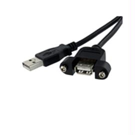 Startech StarTech USBPNLAFAM3 3feet Panel Mount USB Cable A to A Black