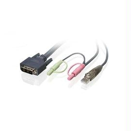 IOGEAR Cable G2L7D02U 6feet Single Link DVI-D USB KVM Cable