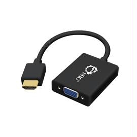 SIIG Accessory CE-H22311-S1 Aluminum HDMI to VGA Adapter Converter with Audio Brown box