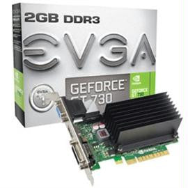 eVGA Video Card 02G-P3-1733-KR GT730 2GB DDR3 64Bit PCI-Express VGA-HDMI-DVI-D