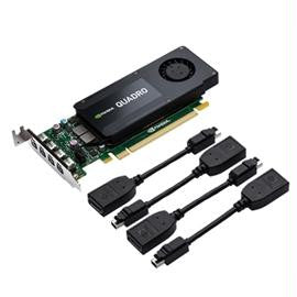 PNY Video Card VCQK1200DP-PB Quadro K1200 4GB DDR5 4x mini DisplayPort to DisplayPort Low Profile and Standard Bracket