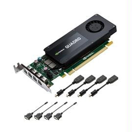 PNY Video Card VCQK1200DVI-PB Quadro K1200 4GB DDR5 4x mini DisplayPort to DisplayPort -DVI-D Single Low Profile