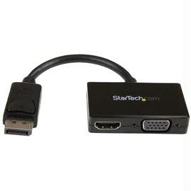 StarTech Video Accessory DP2HDVGA Travel A-V Adapter 2-in-1 DisplayPort to HDMI or VGA