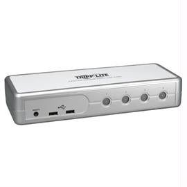 Tripp-Lite Network B004-DUA4-K-R 4-Port DVI-USB KVM Switch with Audio and Cables