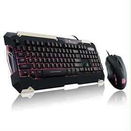 Thermaltake Keyboard + Mice KB-CMC-PLBDUS-01 USB COMMANDER Gaming Gear Combo Red Light