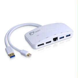 SIIG Accessory JU-H30212-S1 Mini-DP Video Dock with USB 3.0 LAN Hub White