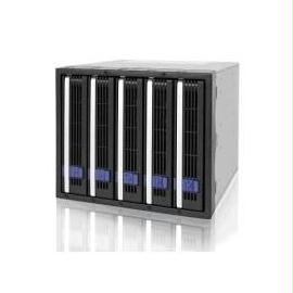 ICY DOCK Storage MB455SPF-B Aluminum 5 in 3 Hot-Swap 3.5inch SATA3 HDD Rack Raid Backplane Module for 5.25inch Bay Black