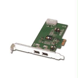 SIIG I-O Controller NN-E20012-S2 2-Port FireWire(1394a) PCI-Ex1 Card 400Mbps RoHS