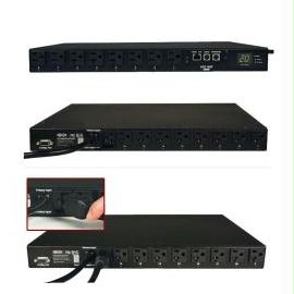 Tripp Lite PDUMH20ATNET 1U 20A 120V Switched Metered PDU w- ATS Black