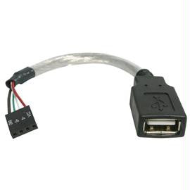 StarTech Cable USBMBADAPT 6inch Cable USB2 A Female to USB Motherboard 4Pin Header Famale-Famale