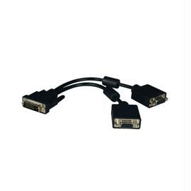 Tripp Lite Accessory P120-001-2 1ft DVI to VGA Splitter Adapter Male to 2xFamale