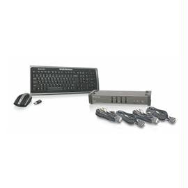 IOGEAR GCS1104-KM1 4 Port DVI KVM and Wireless Keyboard-Mouse Combo